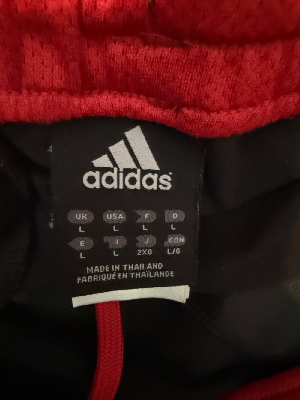 adidas Men’s Black Joggers with Red Trim - Picture 3 of 3
